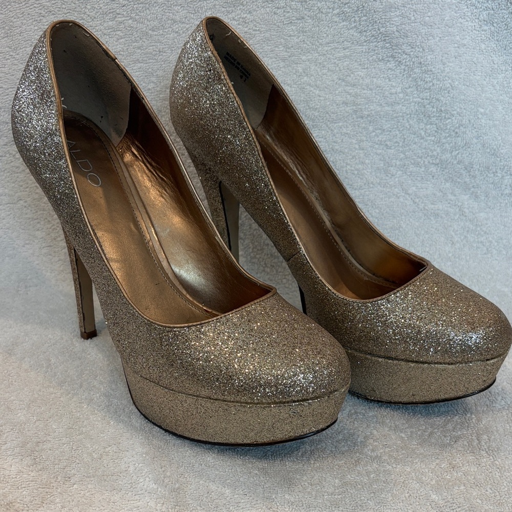 Aldo Sparkling Gold Women's Heels
